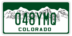 048YMQ license plate in Colorado