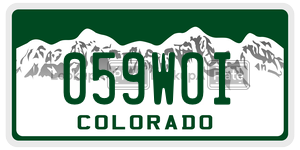 059WOI  license plate in CO