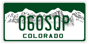 060SQP  license plate in CO