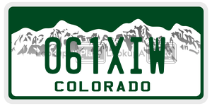 061XIW  license plate in CO