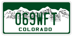 069WFT  license plate in CO