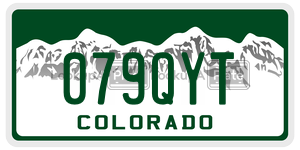 079QYT  license plate in CO