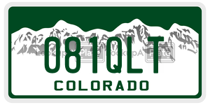 081QLT  license plate in CO