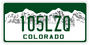 105LZQ  license plate in CO