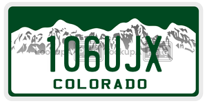 106UJX  license plate in CO