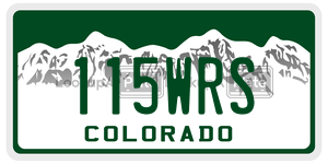 115WRS  license plate in CO