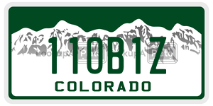11OB1Z  license plate in CO