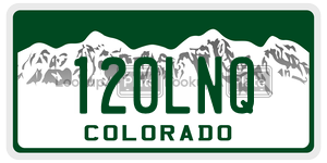 120LNQ  license plate in CO