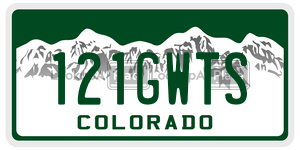 121GWTS  license plate in CO