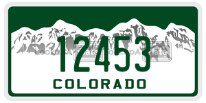 12453  license plate in CO