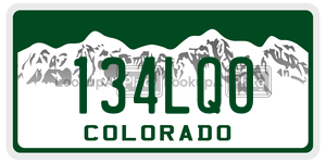 134LQO license plate in Colorado
