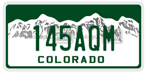 145AQM  license plate in CO