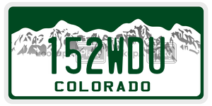 152WDU  license plate in CO