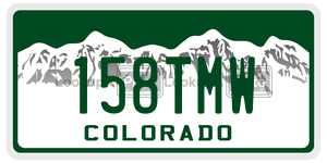 158TMW  license plate in CO