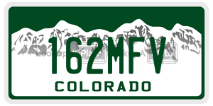 162MFV  license plate in CO