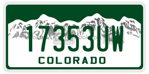 17353UW  license plate in CO