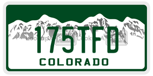 175TFD  license plate in CO