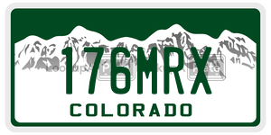 176MRX  license plate in CO