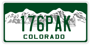 176PAK  license plate in CO