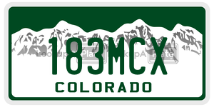 183MCX  license plate in CO