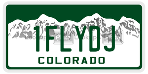 1FLYDJ  license plate in CO