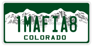 1MAFIA8  license plate in CO