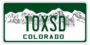 1OXSD license plate in Colorado