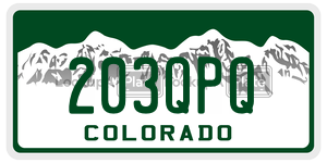 203QPQ  license plate in CO