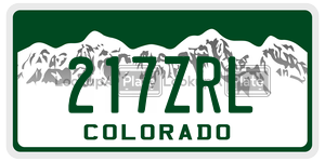 217ZRL  license plate in CO
