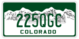 225QGC  license plate in CO