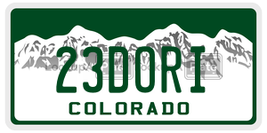 23DORI  license plate in CO