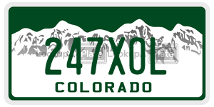 247XOL license plate in Colorado