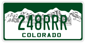 248RRR  license plate in CO