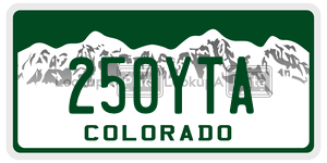 250YTA  license plate in CO
