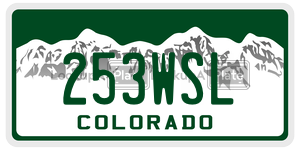 253WSL  license plate in CO
