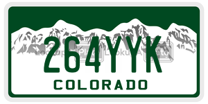 264YYK  license plate in CO