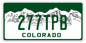 277TPB  license plate in CO