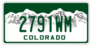 2791WM  license plate in CO