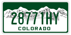 28771HY  license plate in CO