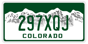 297XQJ  license plate in CO