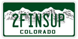 2FINSUP  license plate in CO