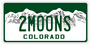 2MOONS  license plate in CO
