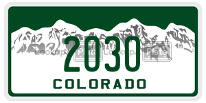 2O3O  license plate in CO
