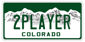 2PLAYER  license plate in CO