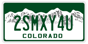 2SMXY4U  license plate in CO