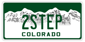 2STEP  license plate in CO