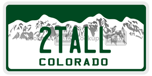 2TALL  license plate in CO