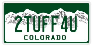 2TUFF4U  license plate in CO