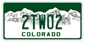 2TWO2  license plate in CO