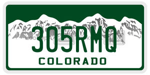 305RMQ  license plate in CO